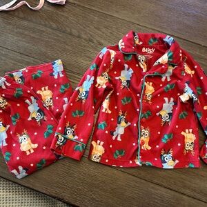 4T Christmas Bluey Pajama Set